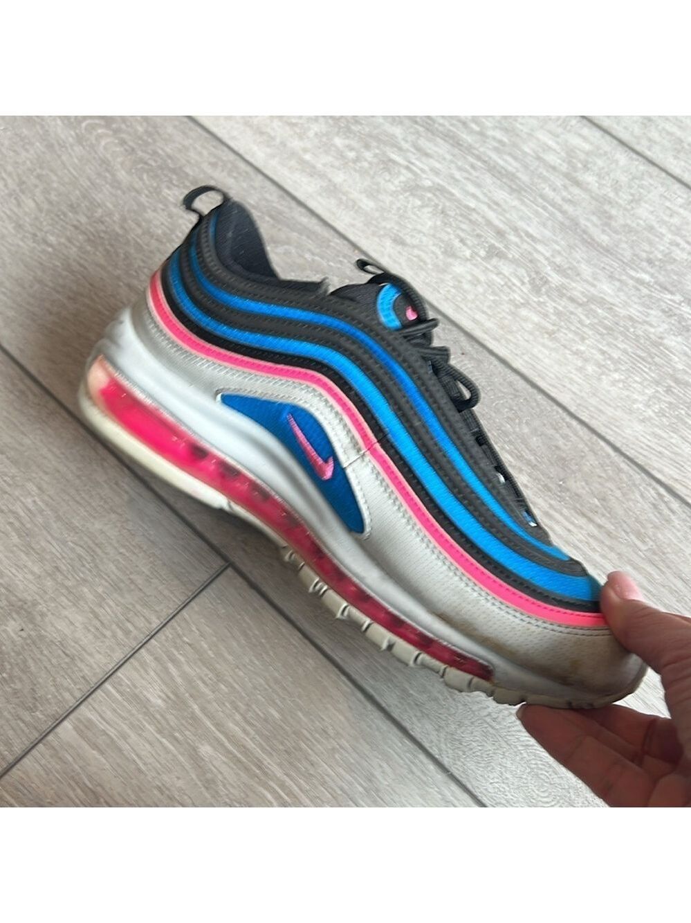 Nike air max 97 Multicolor pink blast Athletic Sneakers 6y women’s 7.5 - Picture 6 of 13